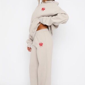 With Love For You Wide Leg Sweatpants - Moon